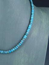 19" Navajo Single Strand Turquoise Necklace - PuebloDirect.com