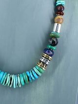 Navajo 21" Turquoise Large Single Strand Beaded Necklace - PuebloDirect.com