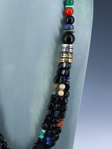 30" Navajo Onyx Multi Strand Beaded Necklace - PuebloDirect.com