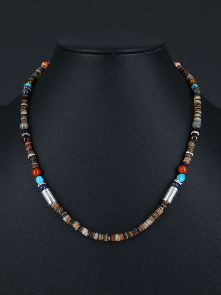 Navajo 18" Shell Heishi Single Strand Bead Necklace - PuebloDirect.com