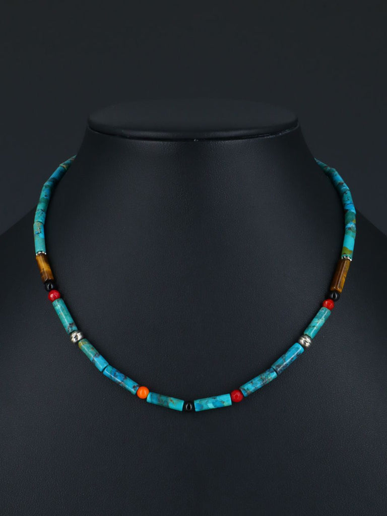 Navajo 16" Turquoise Single Strand Bead Necklace - PuebloDirect.com