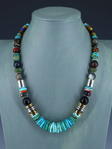 Navajo 21" Turquoise Large Single Strand Beaded Necklace - PuebloDirect.com