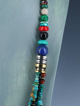 30" Navajo Turquoise Multi Strand Beaded Necklace - PuebloDirect.com