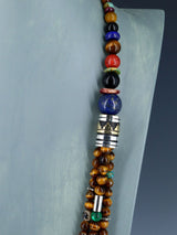30" Navajo Tiger Eye Multi Strand Beaded Necklace - PuebloDirect.com