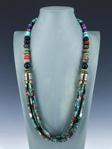 30" Navajo Turquoise Multi Strand Beaded Necklace - PuebloDirect.com