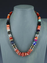Navajo 21" Spiny Oyster Large Single Strand Beaded Necklace - PuebloDirect.com