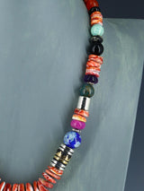 Navajo 21" Spiny Oyster Large Single Strand Beaded Necklace - PuebloDirect.com