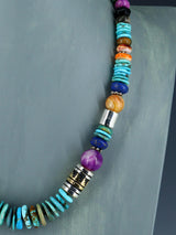 Navajo 21" Turquoise Large Single Strand Beaded Necklace - PuebloDirect.com