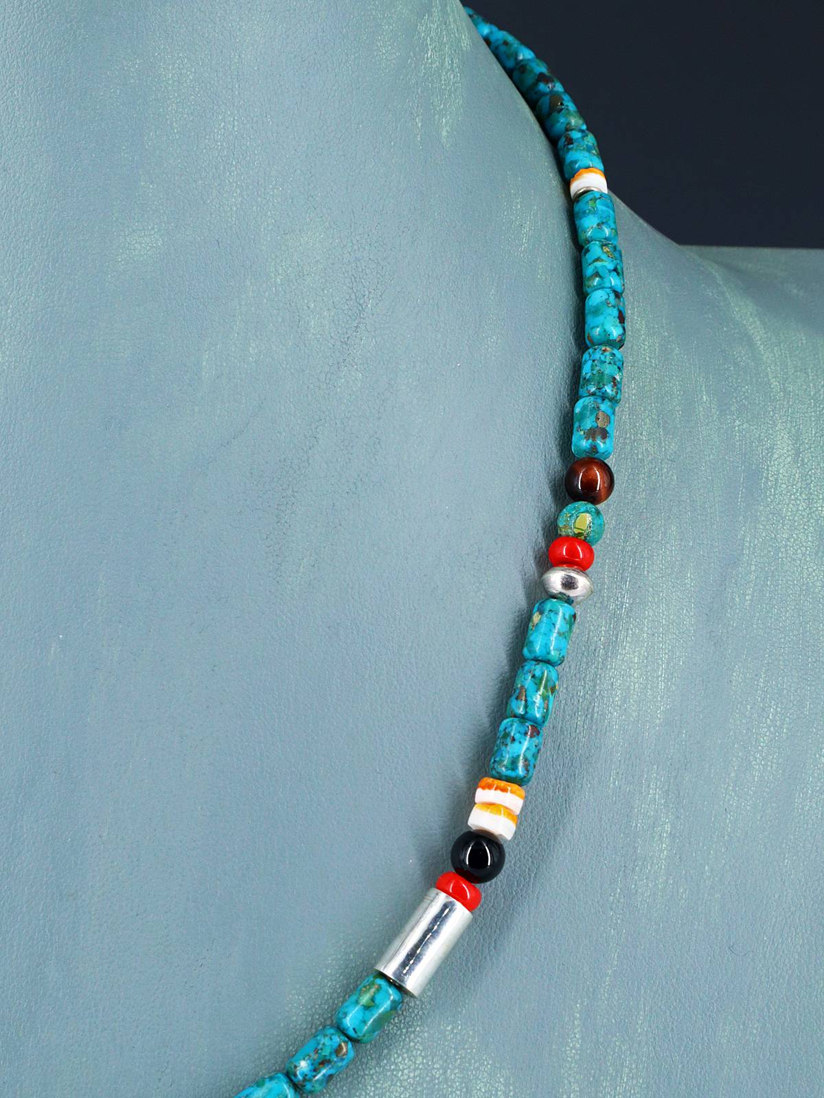 20" Navajo Single Strand Turquoise Necklace