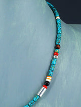 20" Navajo Single Strand Turquoise Necklace