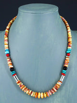 20" Navajo Single Strand Spiny Oyster Necklace