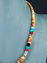 20" Navajo Single Strand Spiny Oyster Necklace