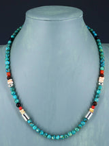 20" Navajo Single Strand Turquoise Necklace