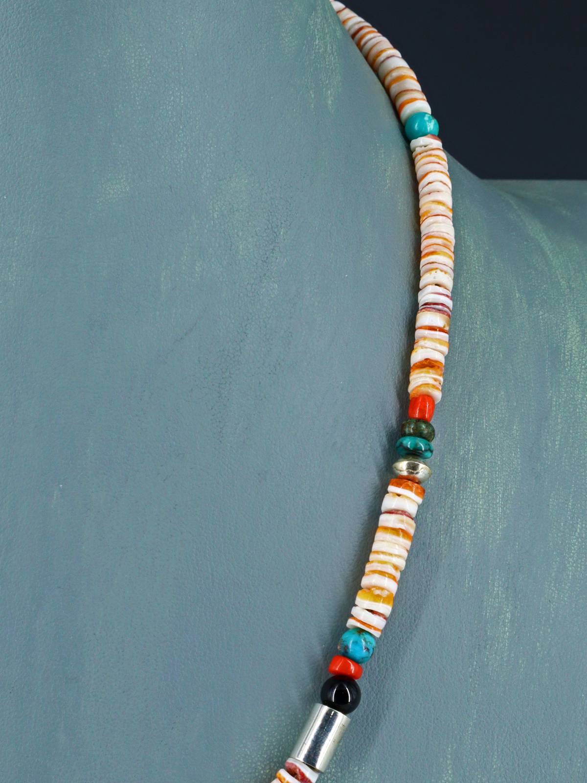 20" Navajo Single Strand Spiny Oyster Necklace