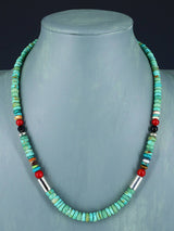 20" Navajo Single Strand Turquoise Necklace