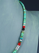 20" Navajo Single Strand Turquoise Necklace