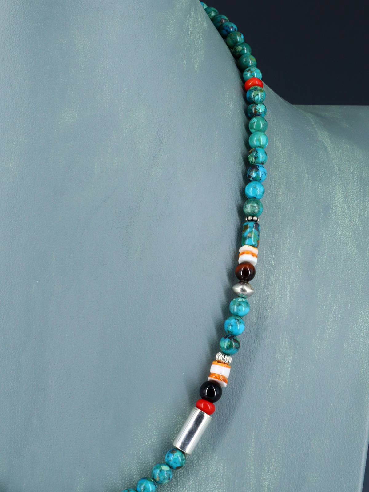 20" Navajo Single Strand Turquoise Necklace