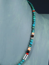 20" Navajo Single Strand Turquoise Necklace