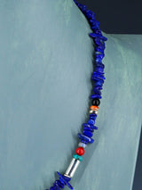 20" Navajo Single Strand Lapis Necklace