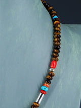 20" Navajo Single Strand Tiger Eye Necklace