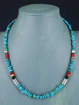 20" Navajo Single Strand Turquoise Necklace