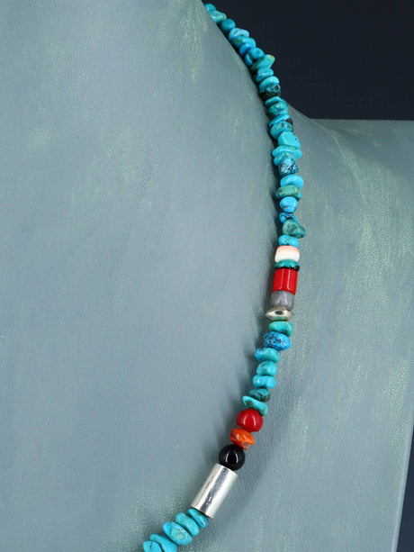 20" Navajo Single Strand Turquoise Necklace