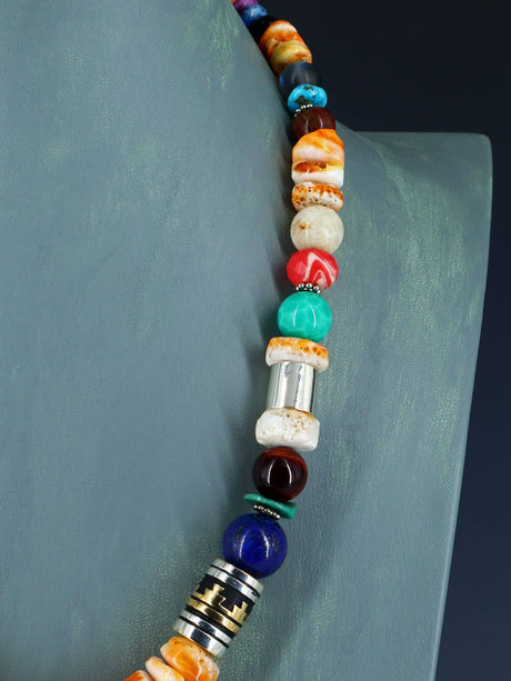 Navajo 21" Spiny Oyster Large Single Strand Beaded Necklace