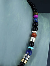 Navajo 21" Onyx Large Single Strand Beaded Necklace
