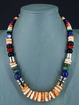 Navajo 21" Spiny Oyster Large Single Strand Beaded Necklace