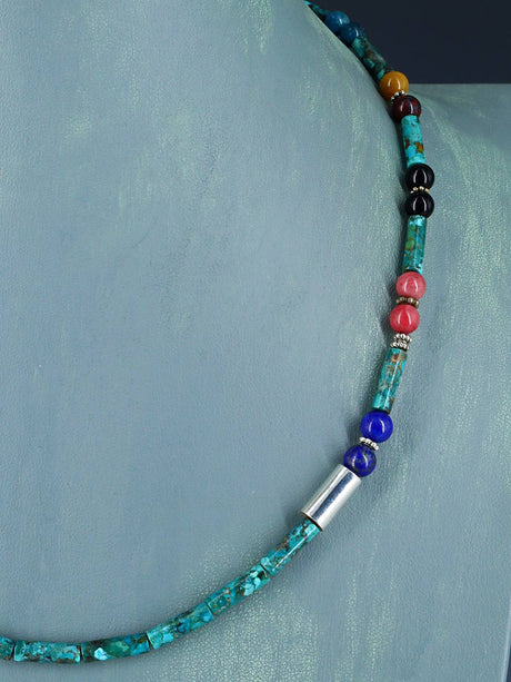 20" Navajo Single Strand Turquoise Necklace