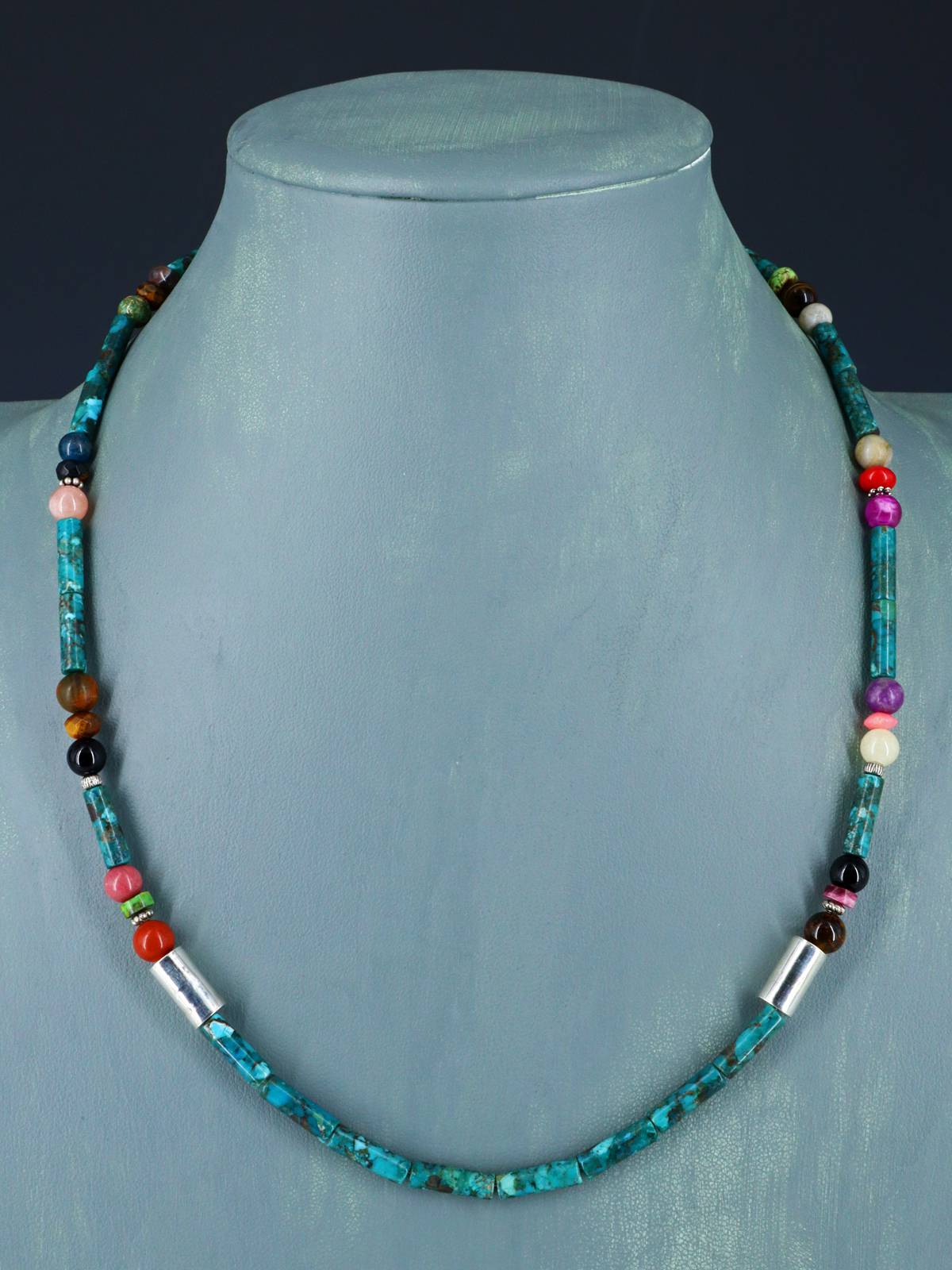 20" Navajo Single Strand Turquoise Necklace