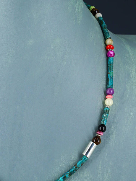 20" Navajo Single Strand Turquoise Necklace