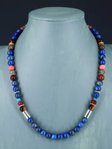 20" Navajo Single Strand Lapis Necklace