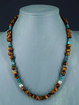 20" Navajo Single Strand Tiger Eye Necklace