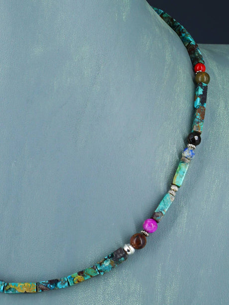 20" Navajo Single Strand Turquoise Necklace