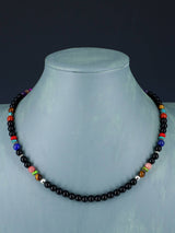18" Navajo Single Strand Onyx Necklace - PuebloDirect.com