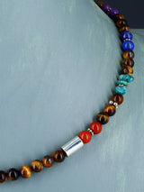 18" Navajo Single Strand Tiger Eye Necklace - PuebloDirect.com