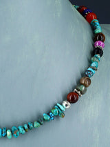 18" Navajo Single Strand Turquoise Necklace