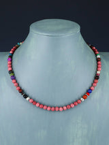 18" Navajo Single Strand Pink Marble Necklace