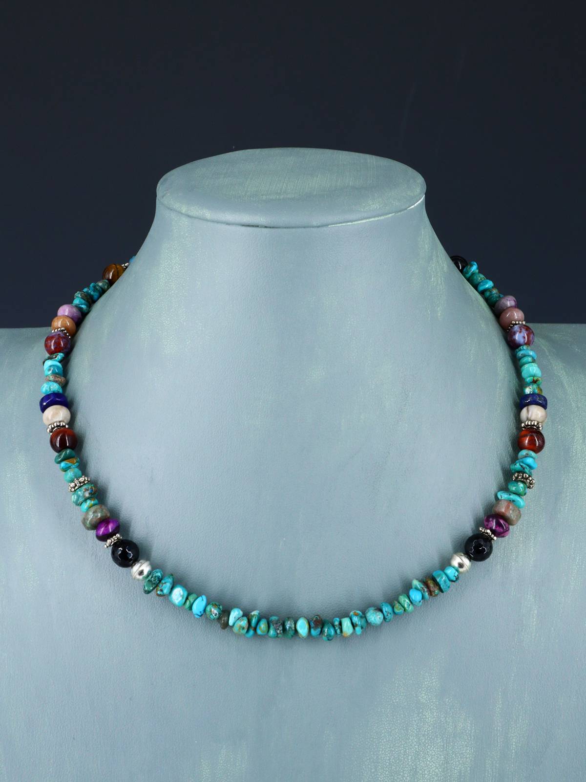 18" Navajo Single Strand Turquoise Necklace