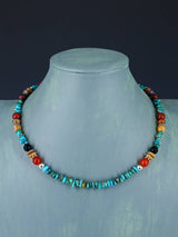18" Navajo Single Strand Turquoise Necklace