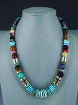Navajo 21" Turquoise Large Single Strand Beaded Necklace
