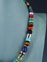 Navajo 21" Turquoise Large Single Strand Beaded Necklace