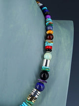 Navajo 21" Turquoise Large Single Strand Beaded Necklace