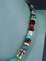 Navajo 21" Turquoise Large Single Strand Beaded Necklace