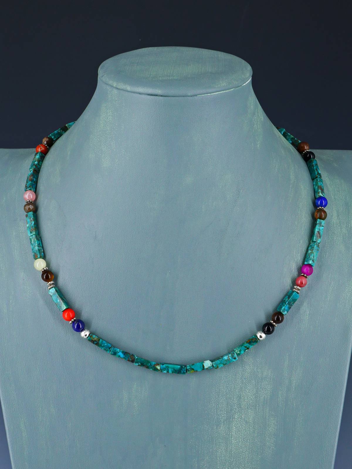 20" Navajo Single Strand Turquoise Necklace