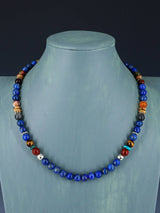 20" Navajo Single Strand Blue Lapis Necklace