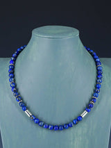 20" Navajo Single Strand Blue Lapis Necklace