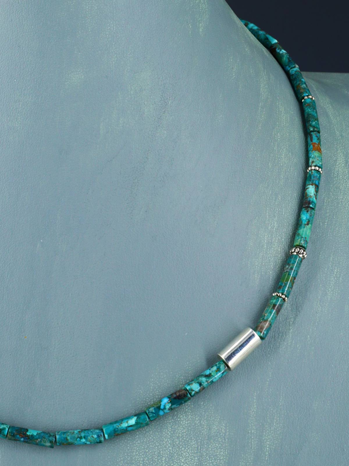 20" Navajo Single Strand Turquoise Necklace
