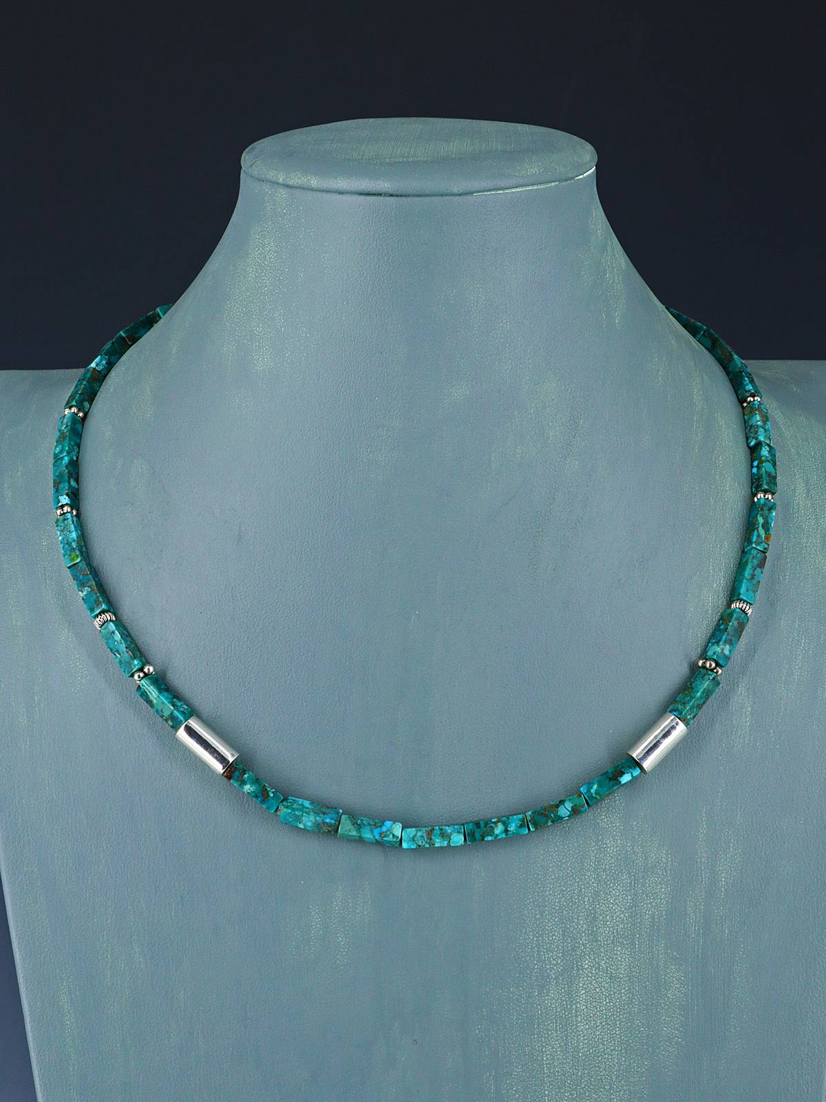 20" Navajo Single Strand Turquoise Necklace